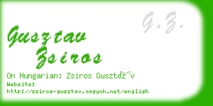 gusztav zsiros business card